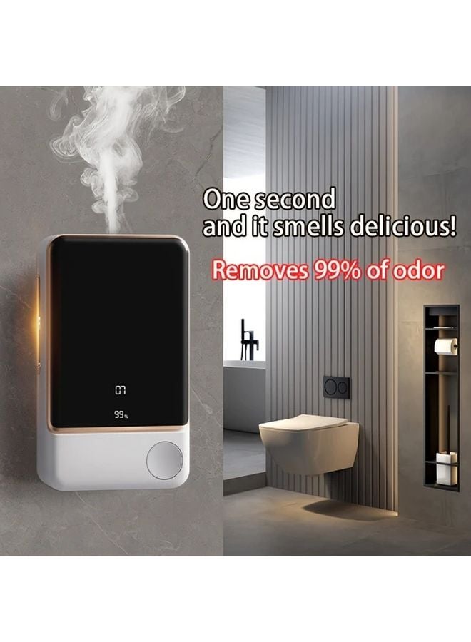 مصباح العلاج العطري الأبيض مع منفذ USB وناشر عطور بشاشة رقمية وإضاءة ليلية ومرطب هواء - Image 5